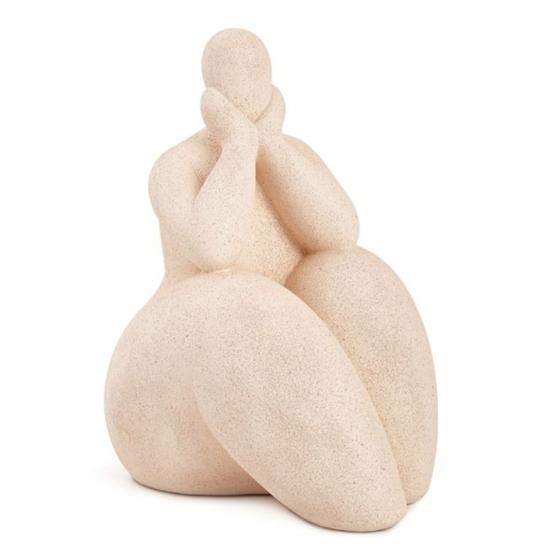 Imagem de Escultura em Polirresina 30cm Mulher Decorativa Mart