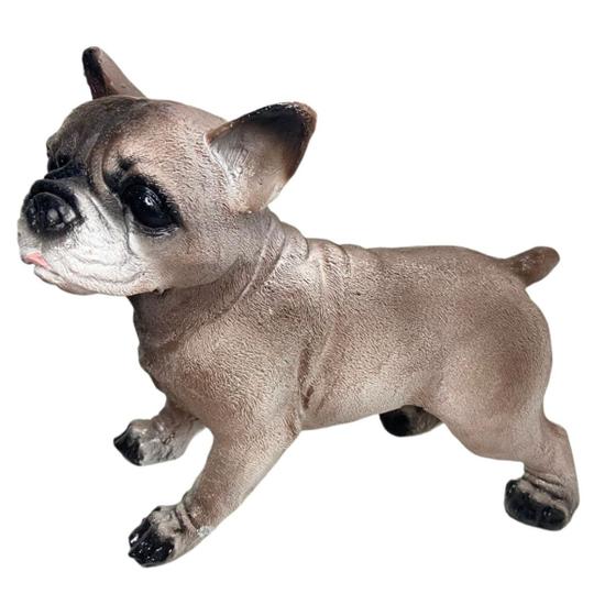 Imagem de Escultura em Resina Cachorro Bulldog em Pé Decoração Áreas Externas