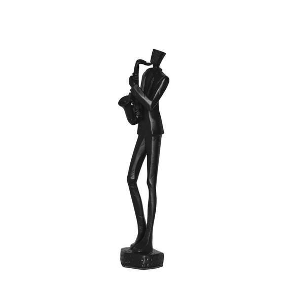 Imagem de Escultura Estatueta Saxofone Preta 30 Cm