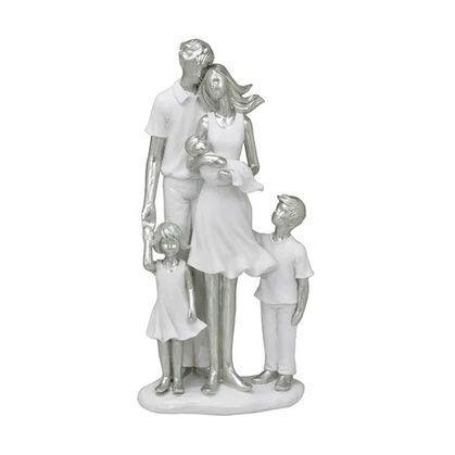 Imagem de Escultura Familia Com Menino Menina e Bebe Em Resina