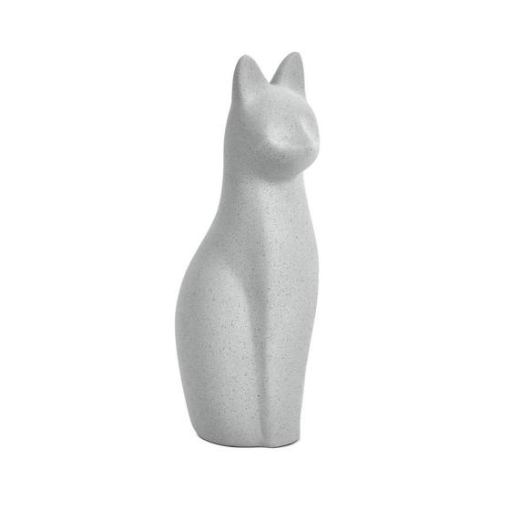 Imagem de ESCULTURA GATO EM CERAMICA CINZA TEXTURA ARENOSA MART 35cm