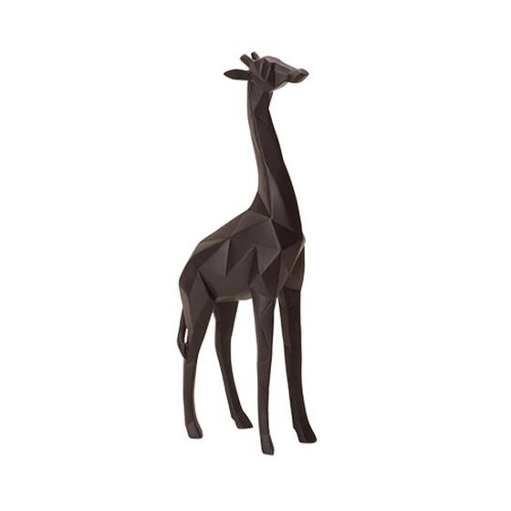 Imagem de Escultura girafa preta 30cm