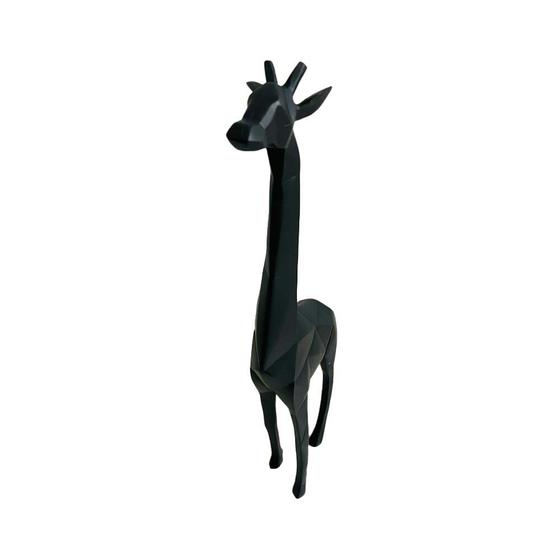 Imagem de Escultura Girafa Preta em Poliresina Mart