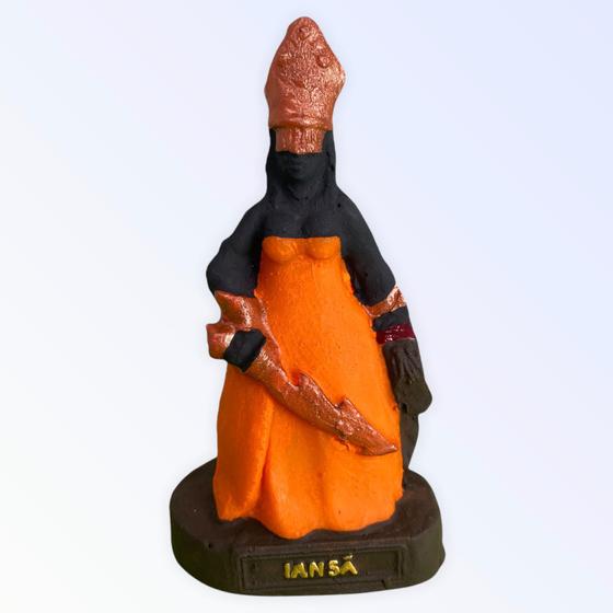 Imagem de Escultura Iansã cor Laranja 10 cm em resina