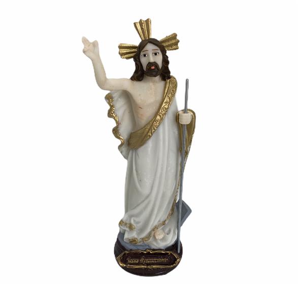 Imagem de Escultura Jesus Ressuscitado 15 cm resina