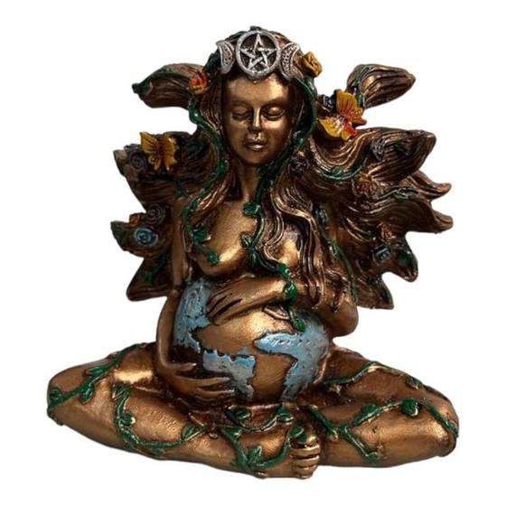 Imagem de Escultura Mãe Natureza Gaya Pentagrama 14Cm Resina