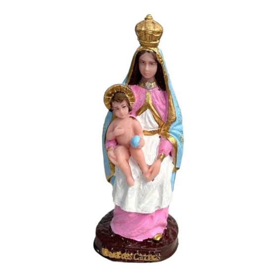 Imagem de Escultura Nossa Senhora das Candeias 15 cm resina