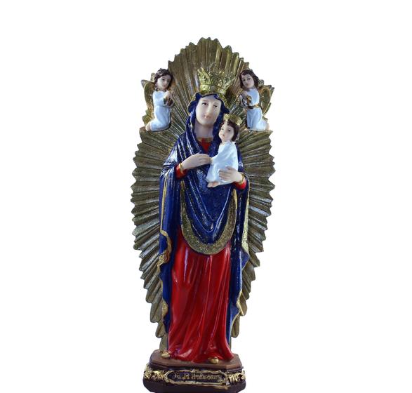 Imagem de Escultura Nossa Senhora de Guadalupe 32 cm resina