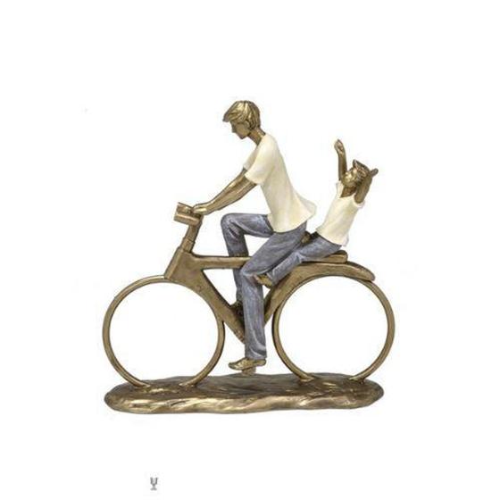 Imagem de Escultura Pai E Filho Na Bike - mabruk