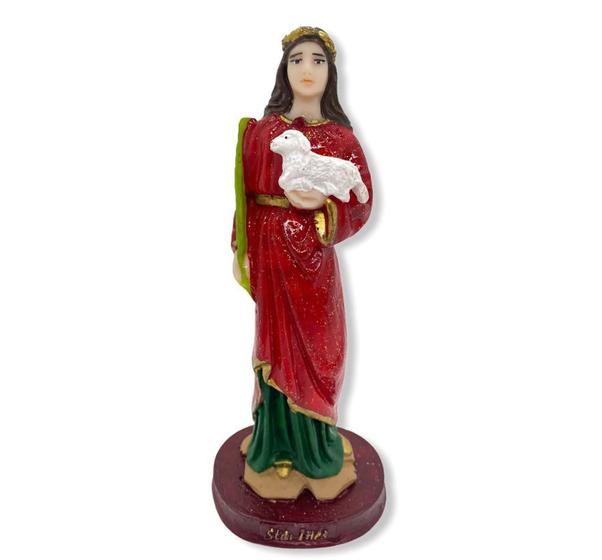 Imagem de Escultura Santa Inês 15 cm em resina