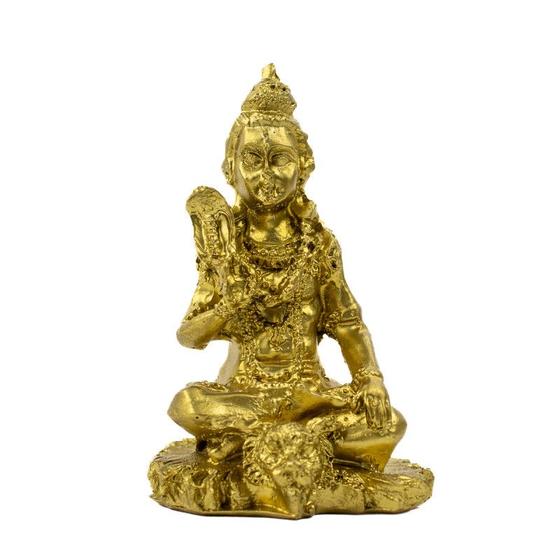 Imagem de Escultura Shiva Meditando Dourado 8 cm em Resina