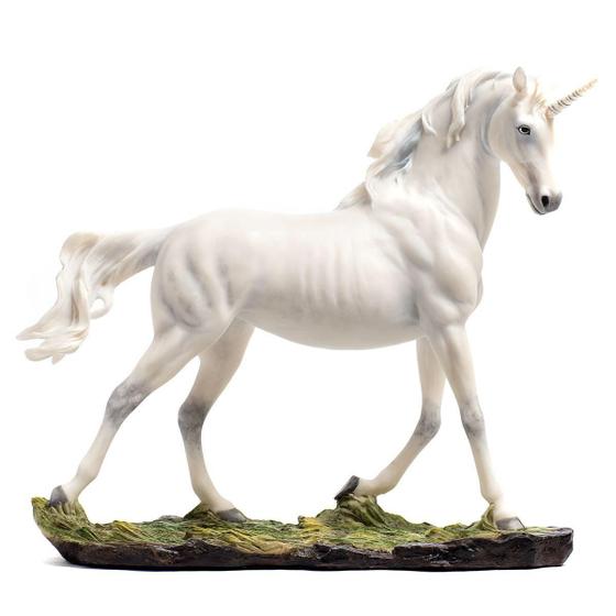 Imagem de Escultura Unicornio Em Resina Veronese Poderes Mágicos 23 Cm