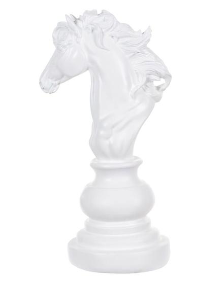 Imagem de ESCULTURA  XADREZ CAVALO (BRANCO) 27cm DECOR POLIRESINA