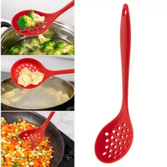 Imagem de Escumadeira Silicone Utensílios 28Cm