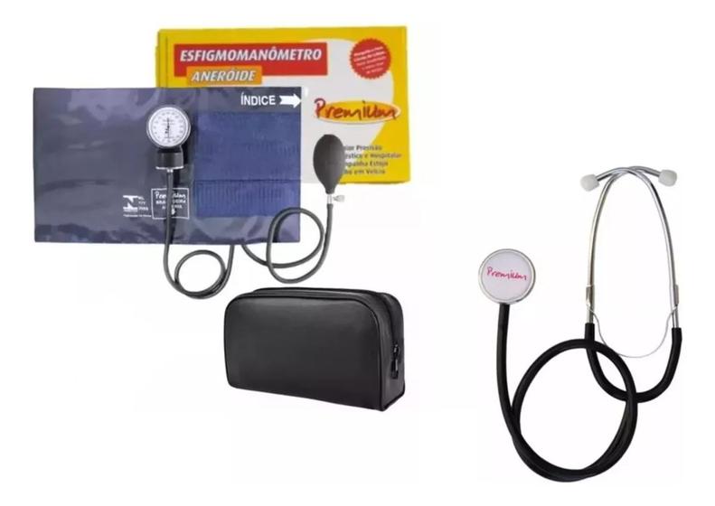 Imagem de Esfigmomanômetro Com Estetoscópio Grande Para Obeso 27 - 45 Cm Premium
