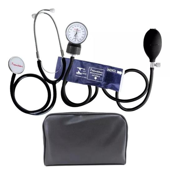 Imagem de Esfigmomanômetro Medidor De Pressão Neonatal Manual Com Estetoscópio Premium