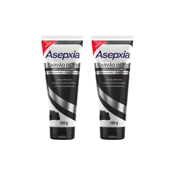 Imagem de Esfoliante Asepxia 120Ml Detox Carvao - Kit Com 2Un