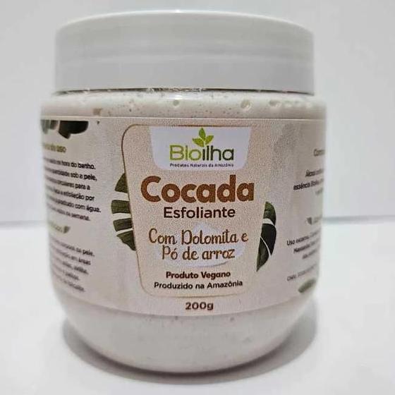 Imagem de Esfoliante CLAREADOR Cocada -  Auxilia no tratamento de foliculite e no clareamento das pele - 200g