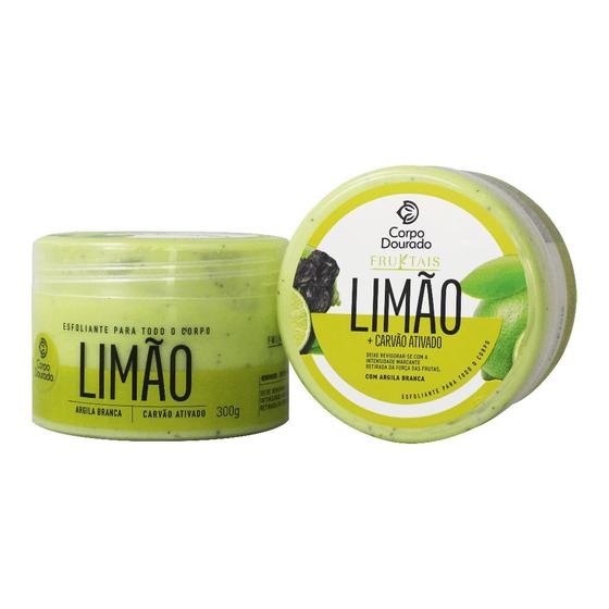 Imagem de Esfoliante CORPO DOURADO Fruktais Limão + Carvão Ativado Para Todo o Corpo 300g