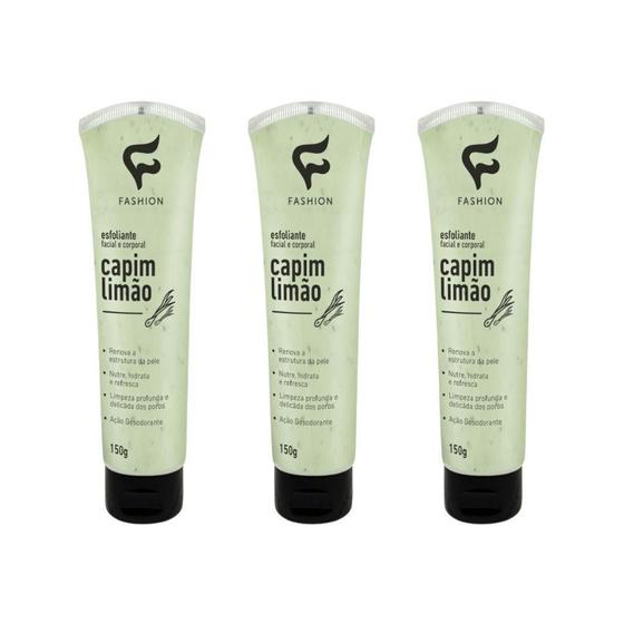 Imagem de Esfoliante Fashion Facial E Corporal 150G Capim Limao - 3Un