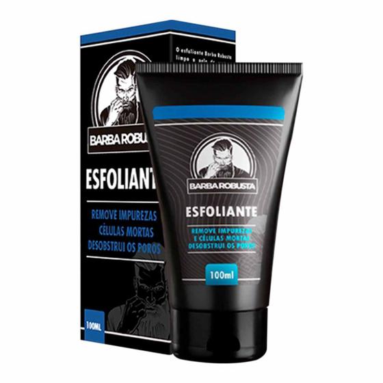 Imagem de Esfoliante Masculino Rosto e Barba 100ml Para Barba Robusta