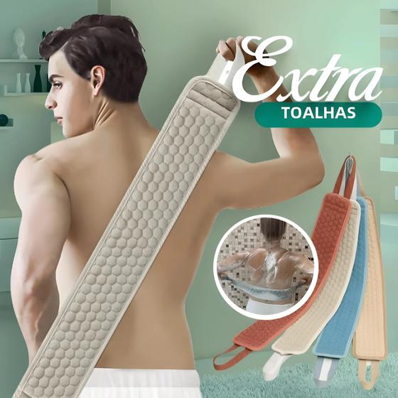 Imagem de Esfoliante para Costas com Cinto de Banho e Luva - Limpeza Profunda com Pano Coreano