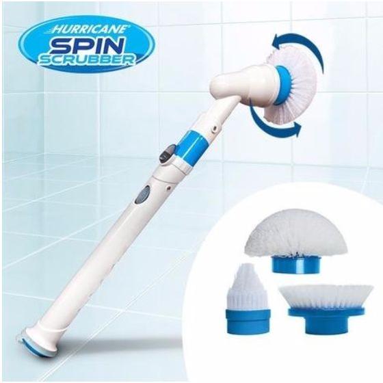 Imagem de Esfregao Branco Eletrico Recarregavel Escova Vassoura Limpeza Banheiro Acessorios Bivolt