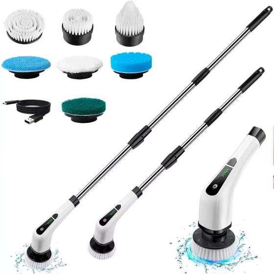 Esfregão Elétrico Portátil Giratório 360 Limpeza Cozinha E - Laurus Imagem de Esfregão Elétrico Portátil Giratório 360 Limpeza Cozinha E
