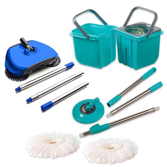 Esfregão Mop Limpeza Prática Premium e Vassoura Mágica Menor preço em Esfregão Mop Limpeza Prática Premium e Vassoura Mágica