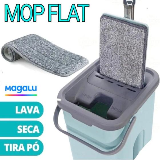 Imagem de esfregao multiuso Mop rodo esfregão flat  chão cozinha área sala comércio limpa tudo