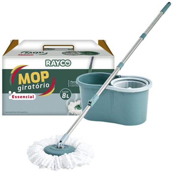 Imagem de Esfregão Rodo MOP Giratório com Balde 8 Litros Multiuso
