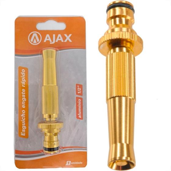 Imagem de Esguicho Bico Reto Aluminio Ajax Engate Rapido 1/2'' - A01004