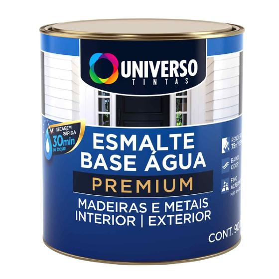 Esmalte Base Agua Acetinado Branco 900ml - Universo - Esmalte Sintético ...