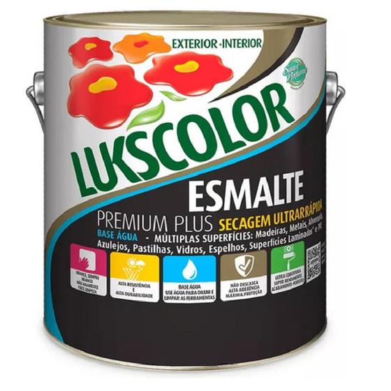 Imagem de Esmalte Base Água Premium Mult Branco Fosco 3,6lLt - Lukscolor