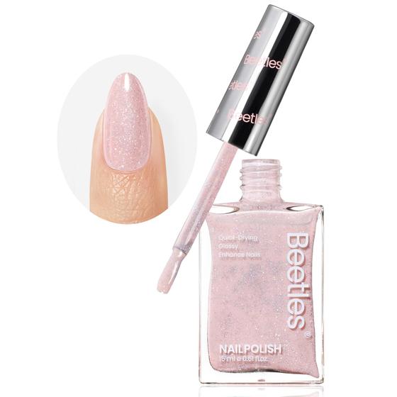 Imagem de Esmalte Beetles 2 em 1, fortalecedor de unhas, rosa nude, 15 ml