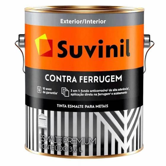 Imagem de Esmalte Brilhante Branco 3,6 Litros Contra Ferrugem Suvinil