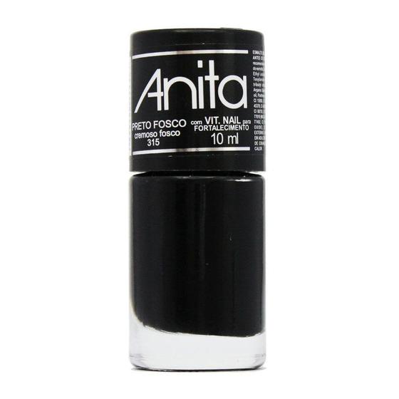 Imagem de Esmalte Cremoso Preto Fosco 10ml - Anita