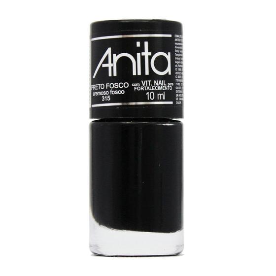 Imagem de Esmalte Cremoso Preto Fosco 10ml - Anita