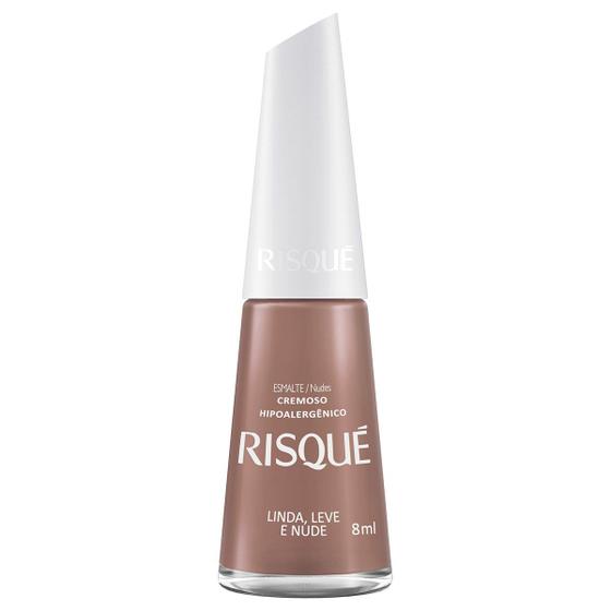 Esmalte Cremoso Risqué Linda Leve e Nude 8ml - Esmalte - Magazine Luiza