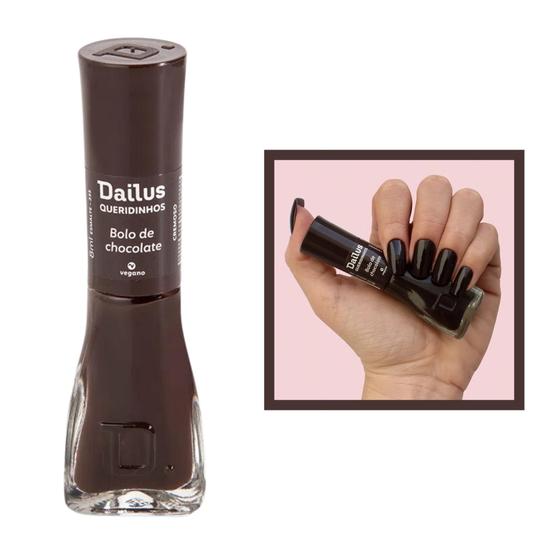 Esmalte Dailus Queridinhos Bolo de Chocolate Marrom Cremoso