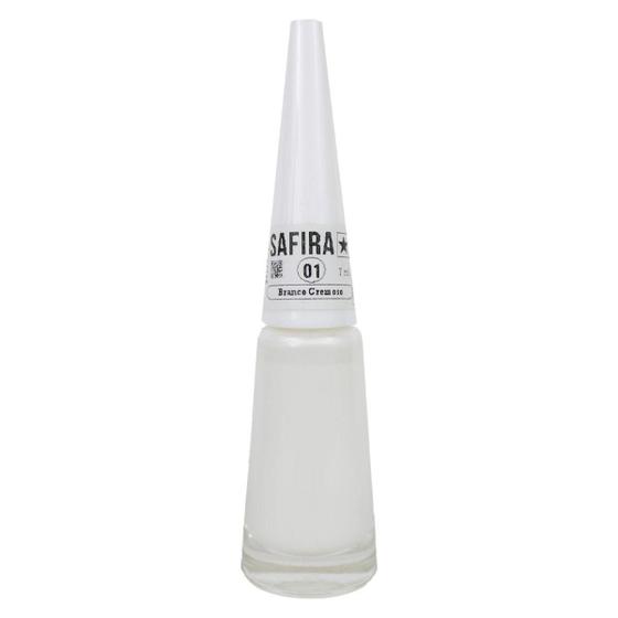 Imagem de Esmalte De Unha 7Ml Branco Cremoso Nº 01 Safira Cosméticos