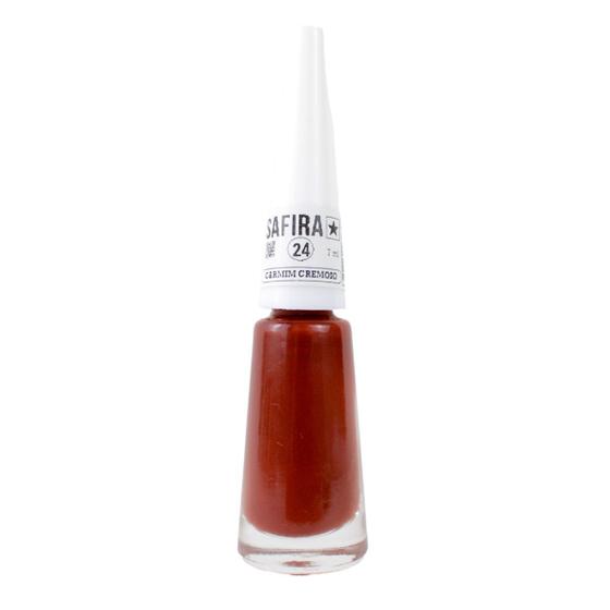 Imagem de Esmalte De Unha 7ml Carmim Cremoso Nº 24 Safira Cosméticos