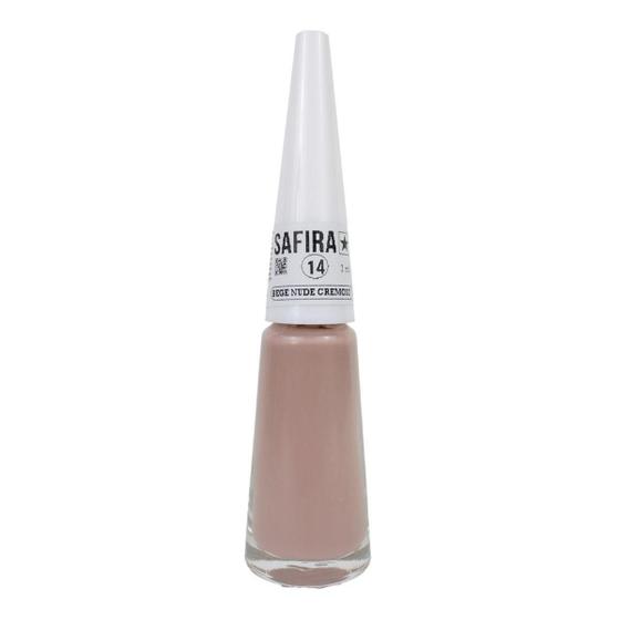 Imagem de Esmalte De Unha Cremoso Nº 14 Bege Nude 7Ml Safira