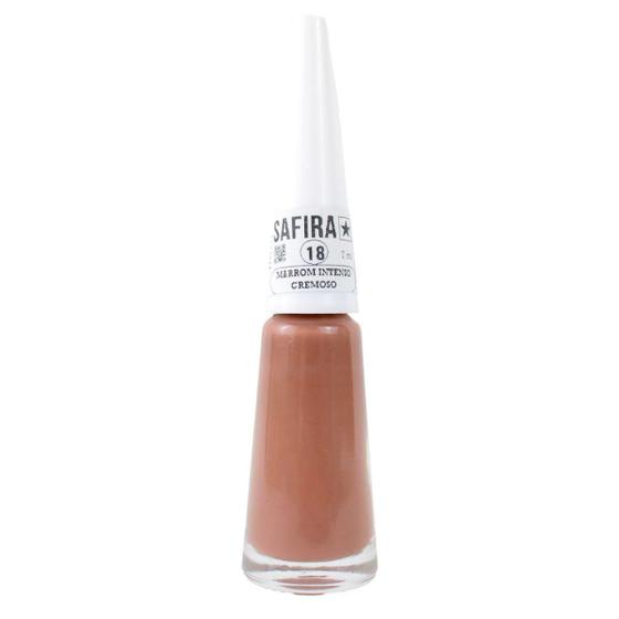 Imagem de Esmalte De Unha Cremoso Nº 18 Marrom Intenso 7Ml Safira