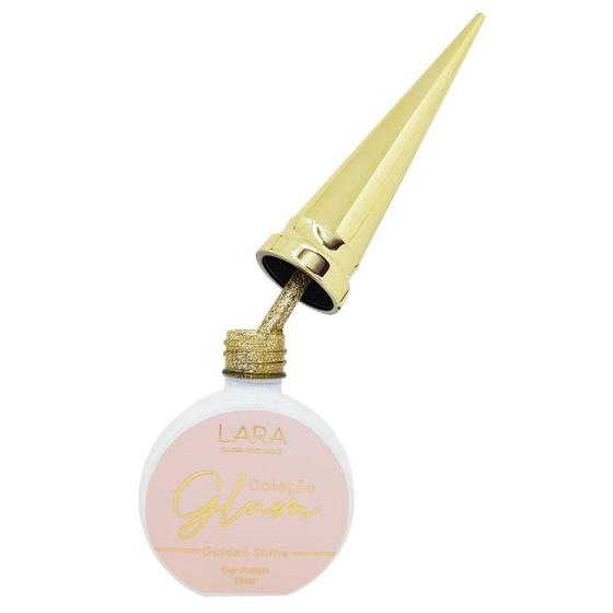 Esmalte em gel Lara Machado Golden Shine Dourado Esmalte Magazine Luiza