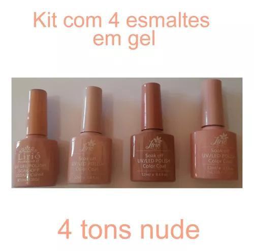 Imagem de Esmalte Em Gel Nude 10ml Lirió Kit Nude