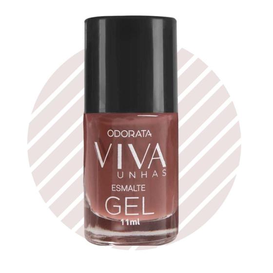 Imagem de Esmalte Em Gel Nude Avelã Não Precisa Cabine Secagem Rápida