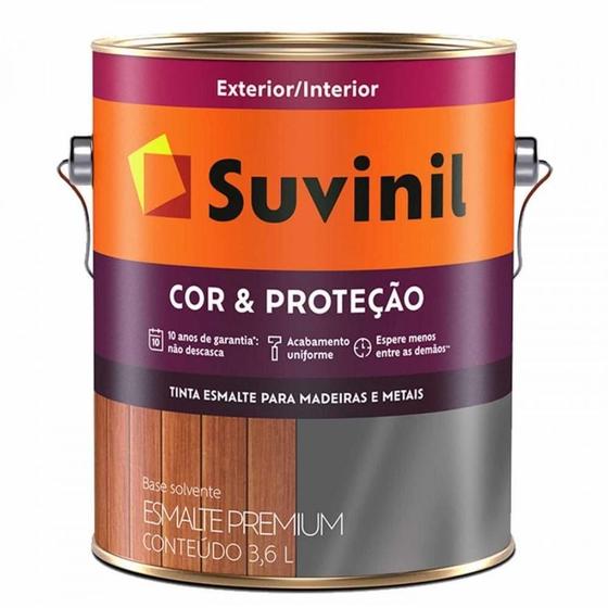 Imagem de Esmalte Fosco Premium Suvinil Cor e Proteção 3,6L