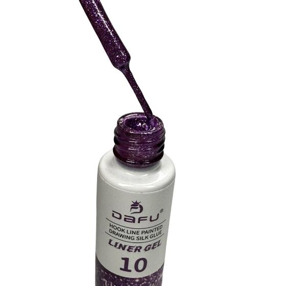 Imagem de Esmalte Gel Liner Ultra Fino 10 Purple 8ml   - Dafu