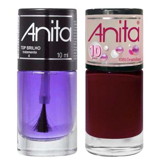 Imagem de Esmalte Gratidão Coleção 10 anos + Top Brilho 10ml Anita